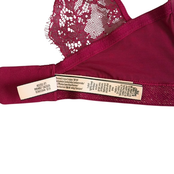 Victoria’s Secret T-shirt Lightly Lined Wireless Lace Bra Pink 34DDD #2047 - Picture 4 of 4